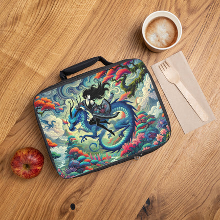 Mystic Guardian of the Sky Lunch Bag – Warrior Fairy & Turquoise Dragon