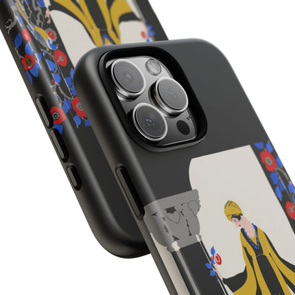Art Deco Flapper in Yellow Robe Phone Case – Elegant Glamour & Exotic Charm