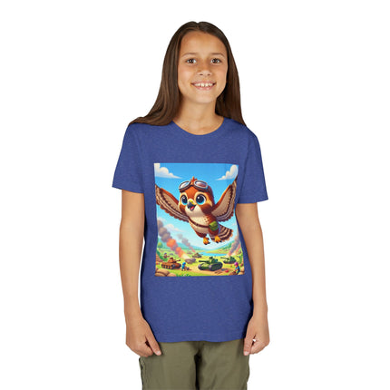 Red-Tailed Hawk in Battle Youth Short Sleeve Tee