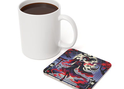Halloween Sorceress Cork Back Coaster