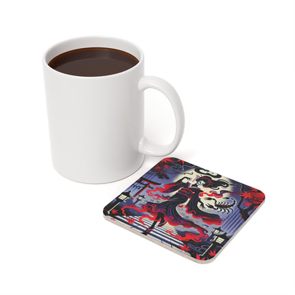 Halloween Sorceress Cork Back Coaster
