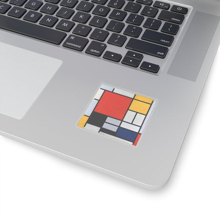 Composition with Red, Yellow, Blue, and Black by Piet Mondrian Kiss-Cut Stickers (4 Sizes)