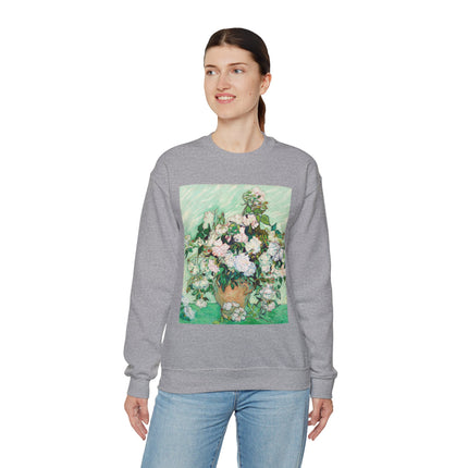 Roses by Vincent Van Gogh Heavy Blend™ Crewneck Sweatshirt