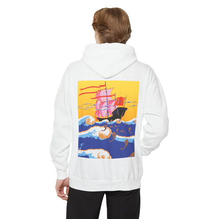 Golden Seas and Whimsical Dreams Unisex Garment-Dyed Hoodie