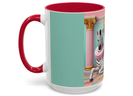 Still Life with Zebra, Fruit, and Pink Columns Colorful Mugs (11oz, 15oz)