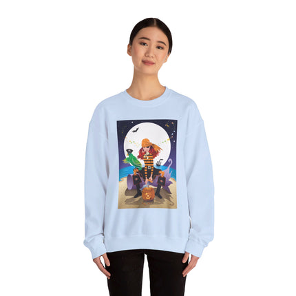 Moonlit Pirate Halloween Unisex Heavy Blend™ Crewneck Sweatshirt