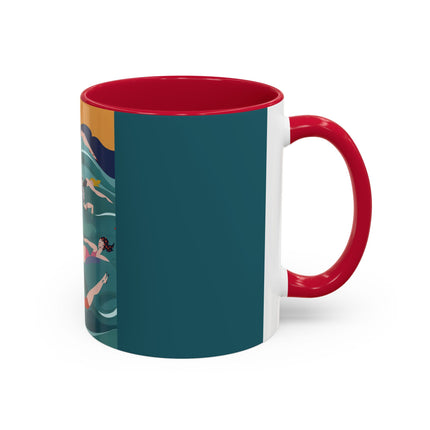 Summer Splash Colorful Mugs – Retro Beach Joy & Carefree Summer Vibes