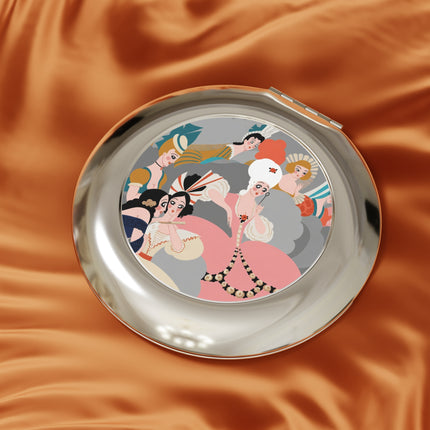 Celestial Masquerade Compact Mirror – Whimsical Masquerade & Elegant Fantasy