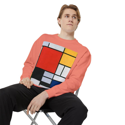 Composition with Red, Yellow, Blue, and Black by Piet Mondrian Garment-Dyed Sweatshirt
