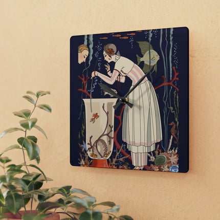 The Dazzling Little Fish by George Barbier Acrylic Wall Clock