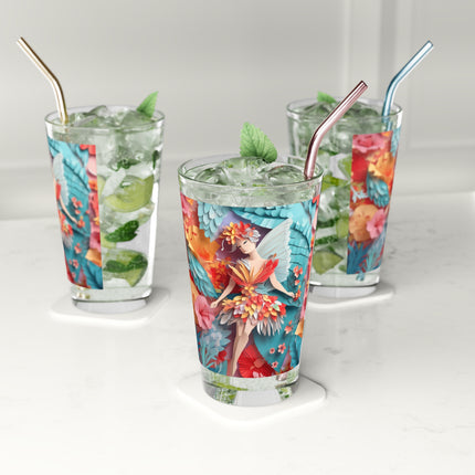 Hibiscus Fairy Glass, 16oz