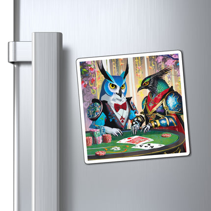 Cyberpunk Owl & Raven Magnets (3 Sizes)