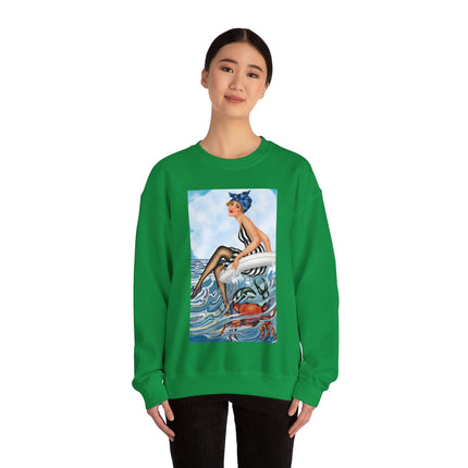 Playful Waves and Fashion Follies Heavy Blend™ Crewneck Sweatshirt