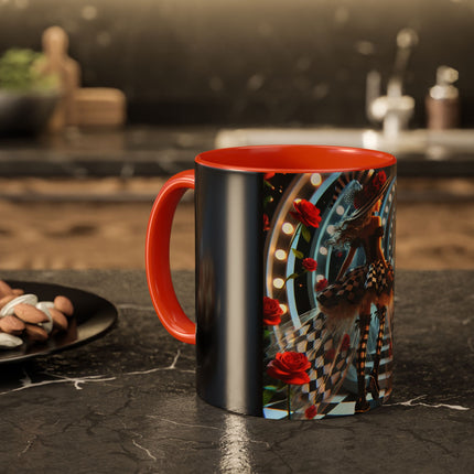 Halloween Witch Through the Mirror Colorful Mugs (11oz, 15oz)