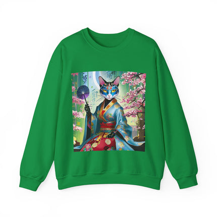 Cyberpunk Geisha Unisex Heavy Blend™ Crewneck Sweatshirt