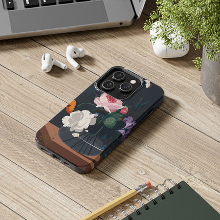 🌹🖤 The Midnight Rose Garden Phone Case – Art Deco Floral Elegance