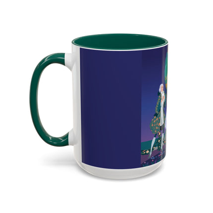 Moonlit Garden Waltz Colorful Mug (11oz, 15oz) – Rococo Romance, Garden Elegance & Enchanted Dance