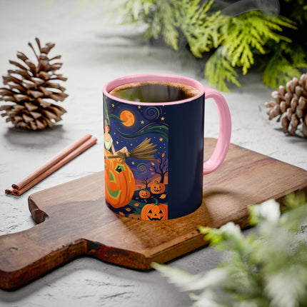 🧙‍♀️🎃 The Witch Of Pumpkin Moon Hollow Colorful Mug – Whimsical Halloween Magic