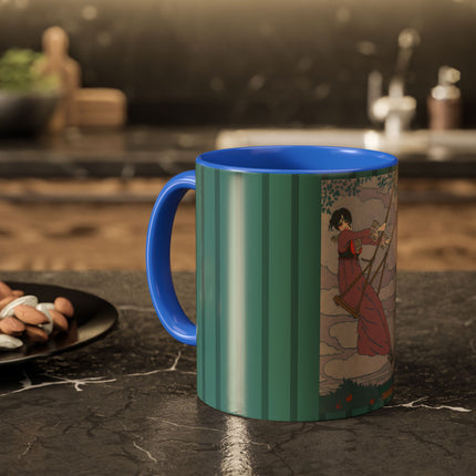La balançoire by Georges Lepape Colorful Mugs (11oz, 15oz)