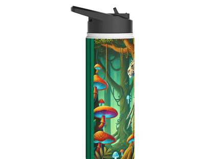 Silent Stripes Stainless Steel Water Bottle, Standard Lid