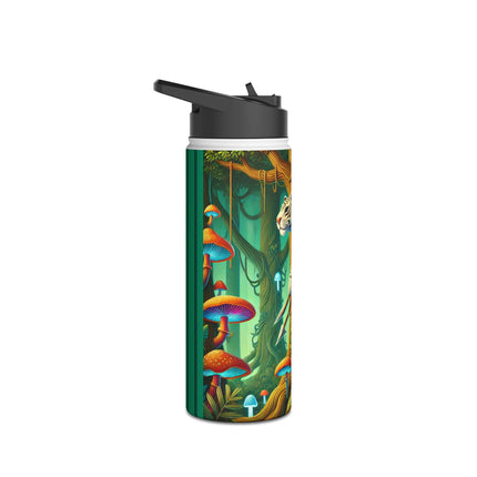 Silent Stripes Stainless Steel Water Bottle, Standard Lid