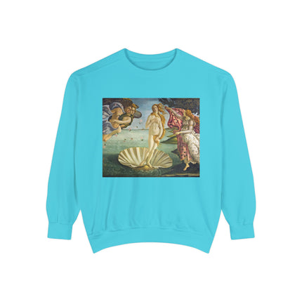 Birth of Venus by Sandro Botticelli Unisex Garment-Dyed Sweatshirt
