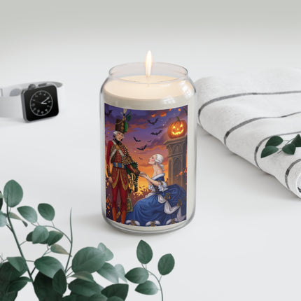 🎃💙 The Pumpkin Lantern Courtship Scented Soy Candle – Romantic Halloween Elegance