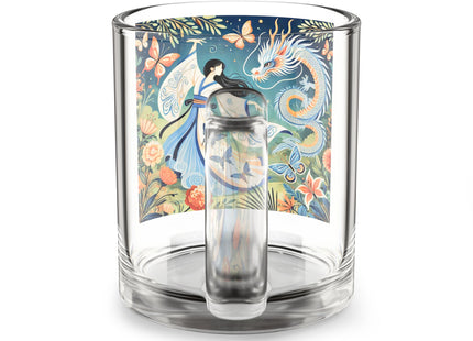 Fairy Waltz in the Butterfly Garden Glass Mug, 10oz