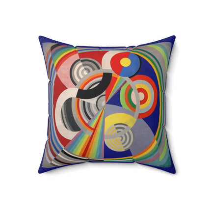 Rythme No. 1 by Robert Delaunay Spun Polyester Square Pillow
