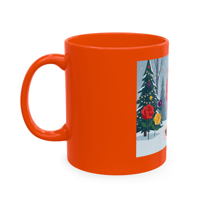 🏮🎄 The Winter Lantern Celebration Ceramic Mug – Art Deco Asian Christmas Elegance