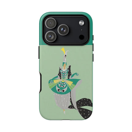 Peacock Dancer Phone Case – Opulent Glamour & Theatrical Elegance