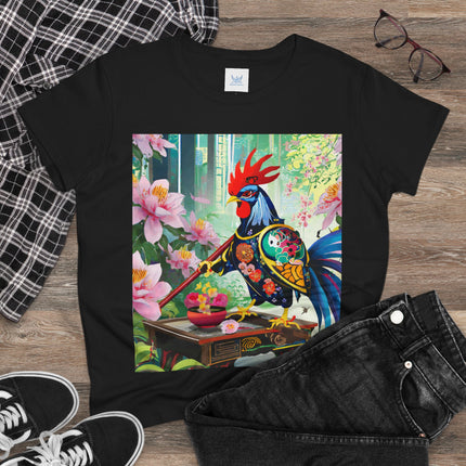 Cyberpunk Rooster Cotton Tee