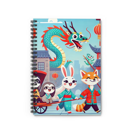 The Little Dragon and Friends Spiral Notebook – Ruled Line