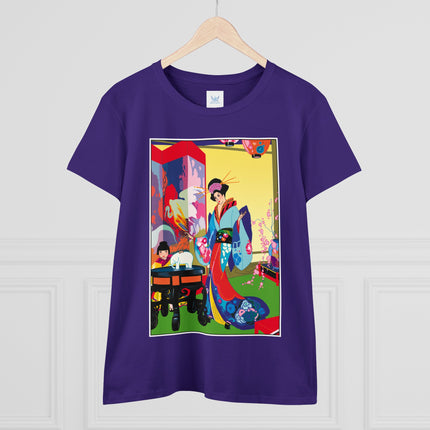 A Timeless Journey by Umberto Brunelleschi Women's Midweight Cotton Tee