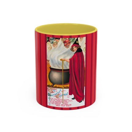 The Hallowe'en Cauldron In the Firelight's Gleam Colorful Mugs (11oz, 15oz)