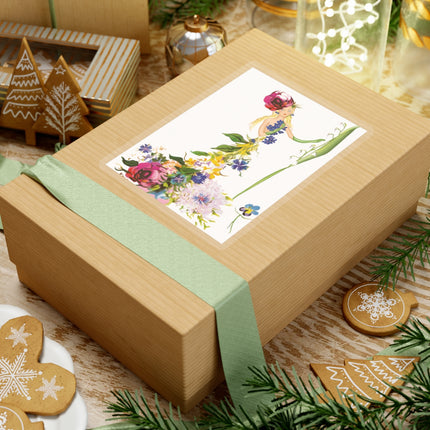 Blooming Splendor: A Floral Transformation Kiss-Cut Stickers (4 Sizes)