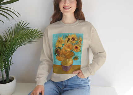 Vase with Twelve Sunflowers by Vincent Van Gogh Heavy Blend™ Crewneck Sweatshirt