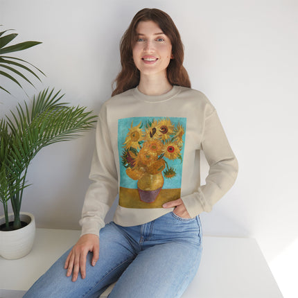Vase with Twelve Sunflowers by Vincent Van Gogh Heavy Blend™ Crewneck Sweatshirt