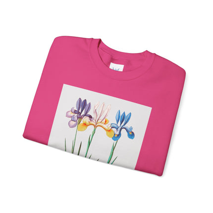 Blue Iris by Anselmus Boëtius de Boodt Heavy Blend™ Crewneck Sweatshirt