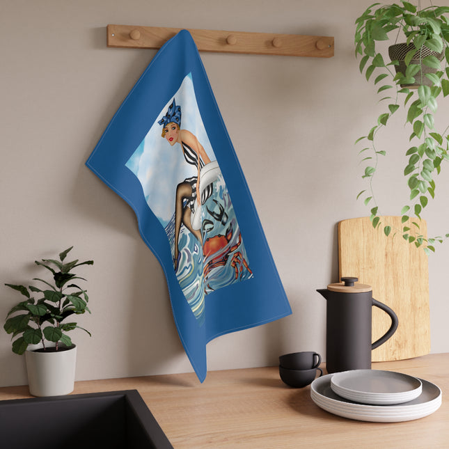 Playful Waves and Fashion Follies Kitchen Towel