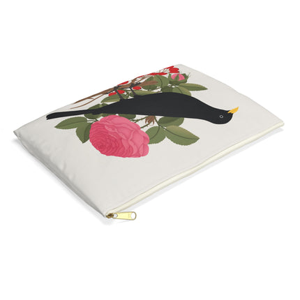 Blackbird & Rose Accessory Pouch – Timeless Beauty & Elegant Charm