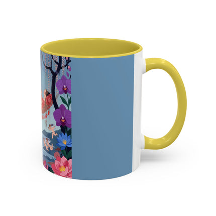 The Ladies Of The Enchanted Hammock Colorful Mugs – Art Deco Whimsical Garden Elegance