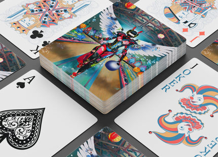 Samurai Robot Angels Playing Cards