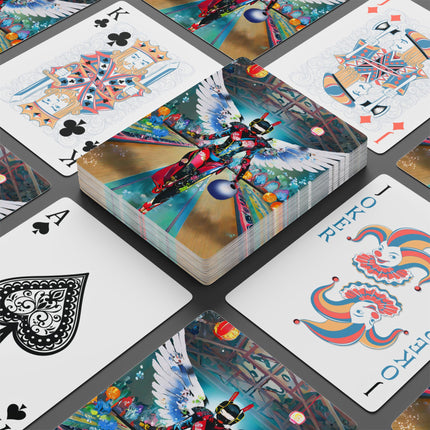 Samurai Robot Angels Playing Cards