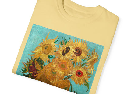 Vase with Twelve Sunflowers by Vincent van Gogh Unisex Garment-Dyed T-shirt