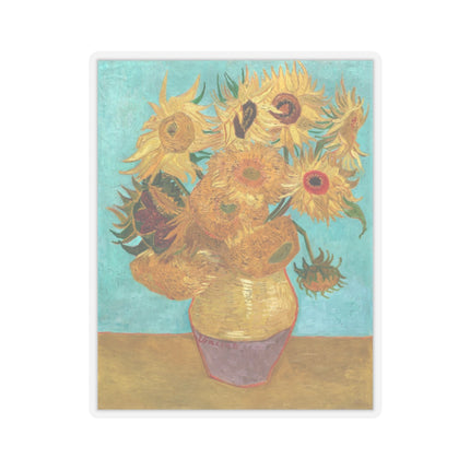 Vase with Twelve Sunflowers by Vincent Van Gogh Kiss-Cut Stickers (4 Sizes)