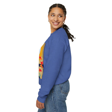 Black Cat in Kimono Unisex Heavy Blend™ Crewneck Sweatshirt
