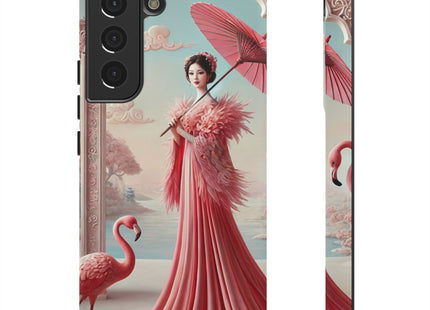 Petals, Porcelain, and Flamingos Phone Cases