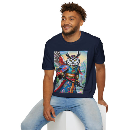 Cyberpunk Samurai Owl Softstyle T-Shirt