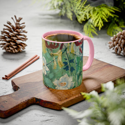 Flowers by August Babberger Colorful Mugs (11oz, 15oz)